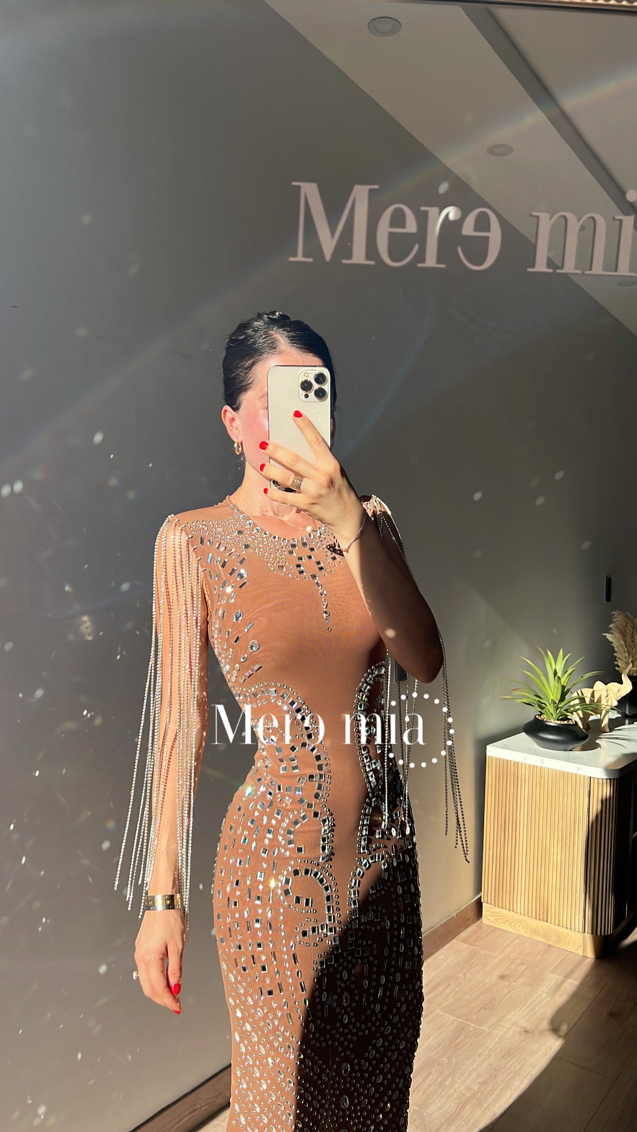 Vestido moka midi plata