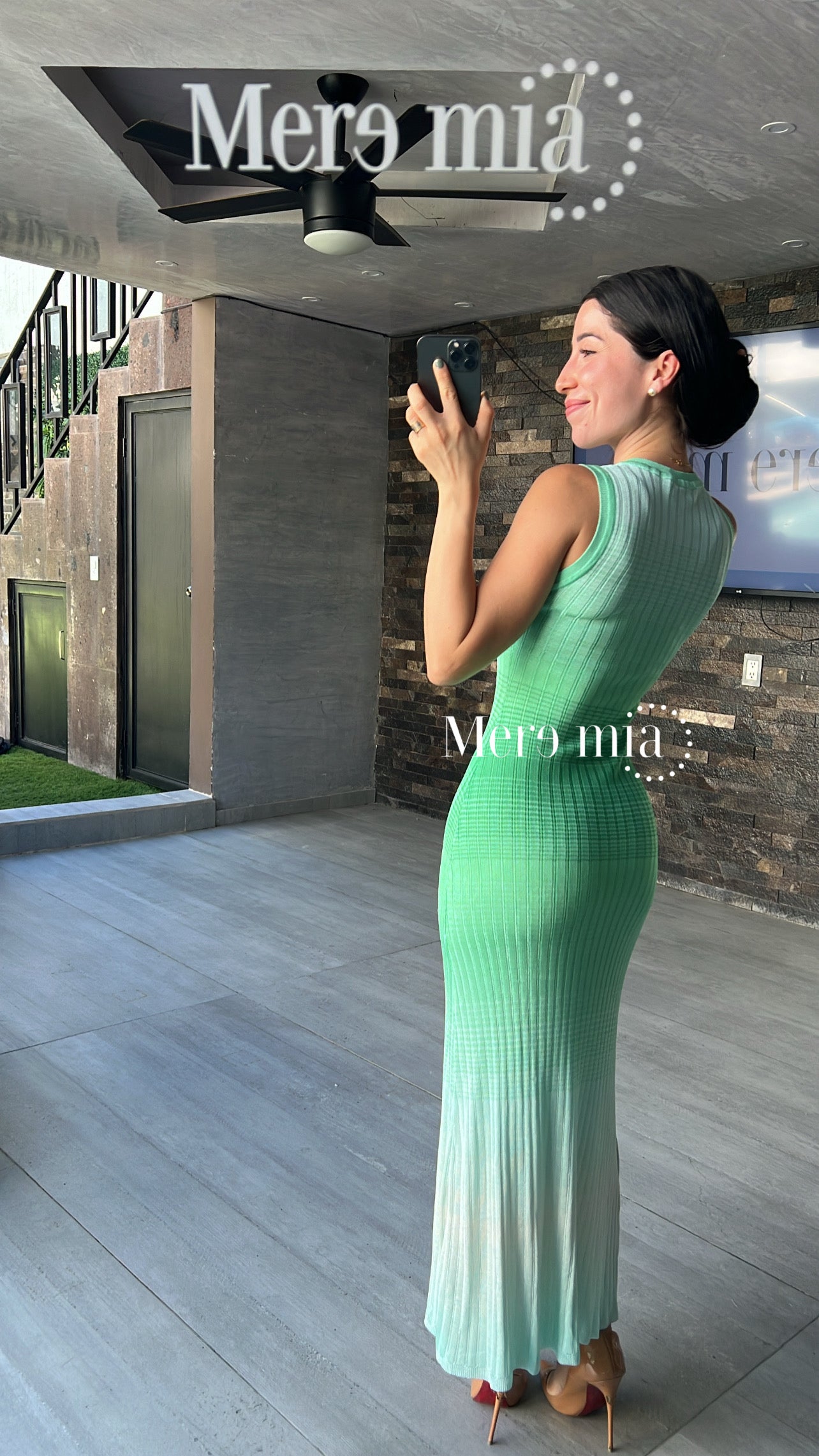 Vestido colores verde