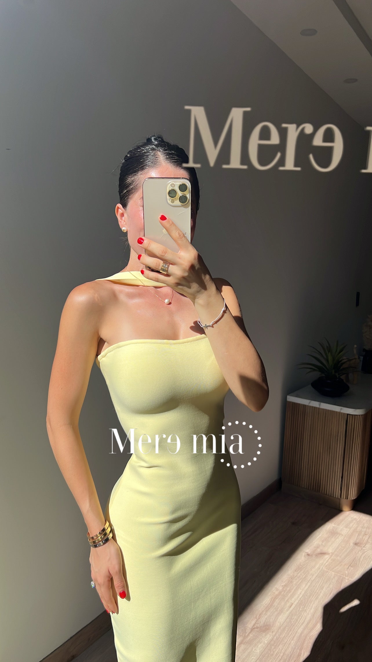 Vestido amarillo halter