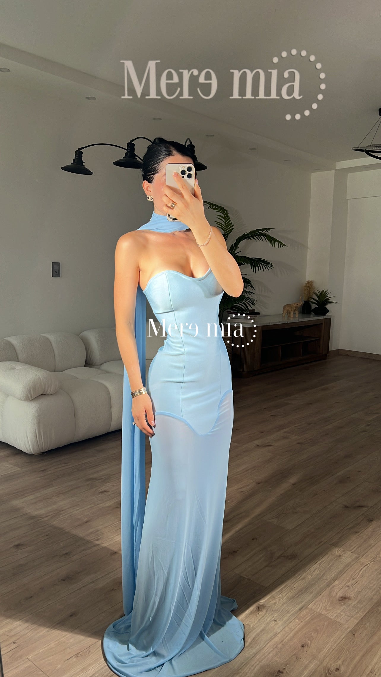 Vestido azul strapp