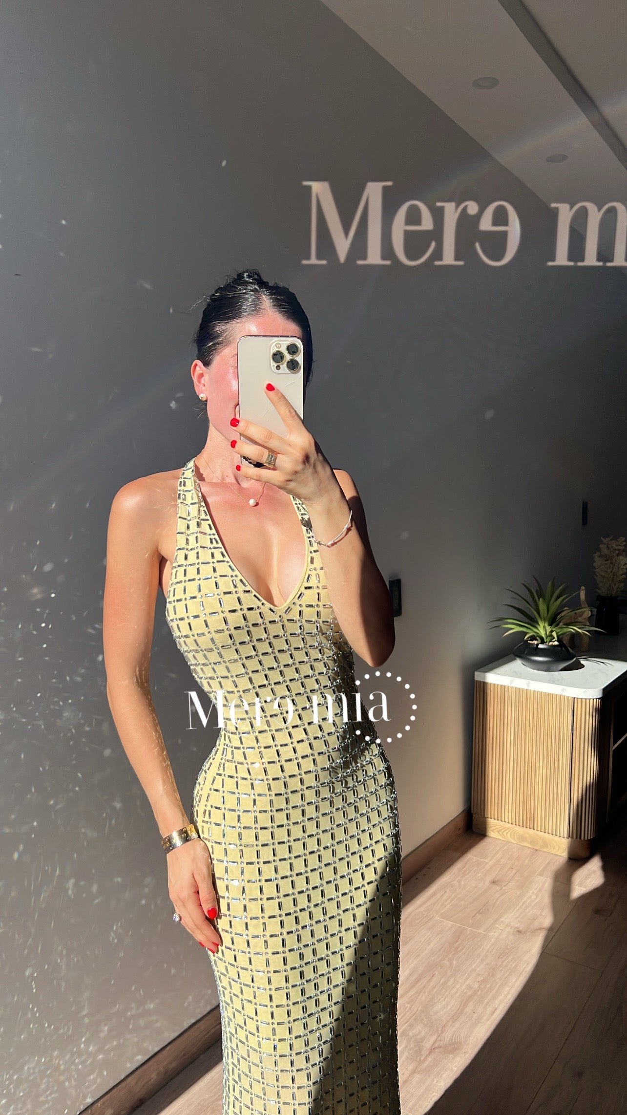 Vestido am halter cuad