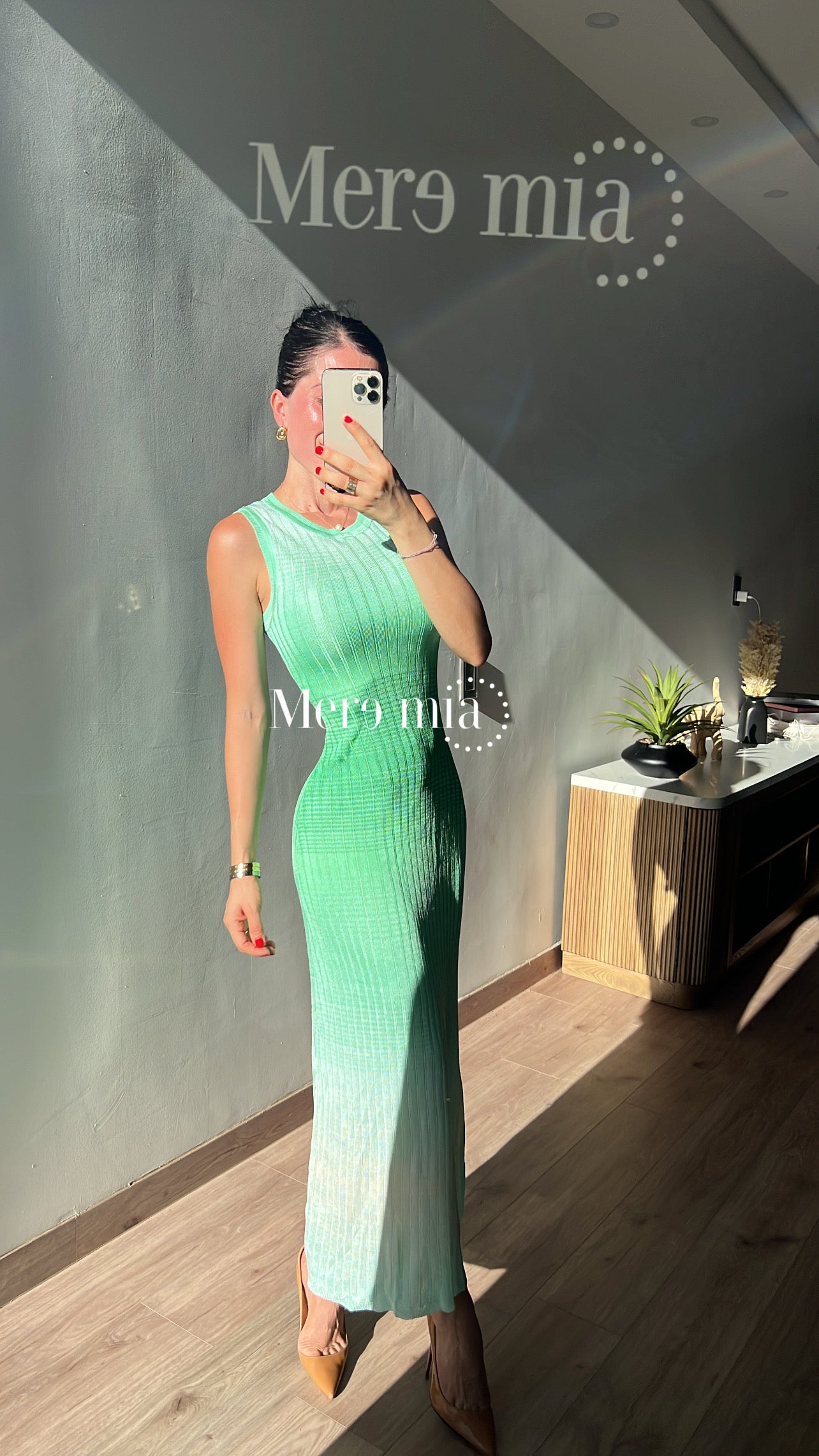 Vestido colores verde