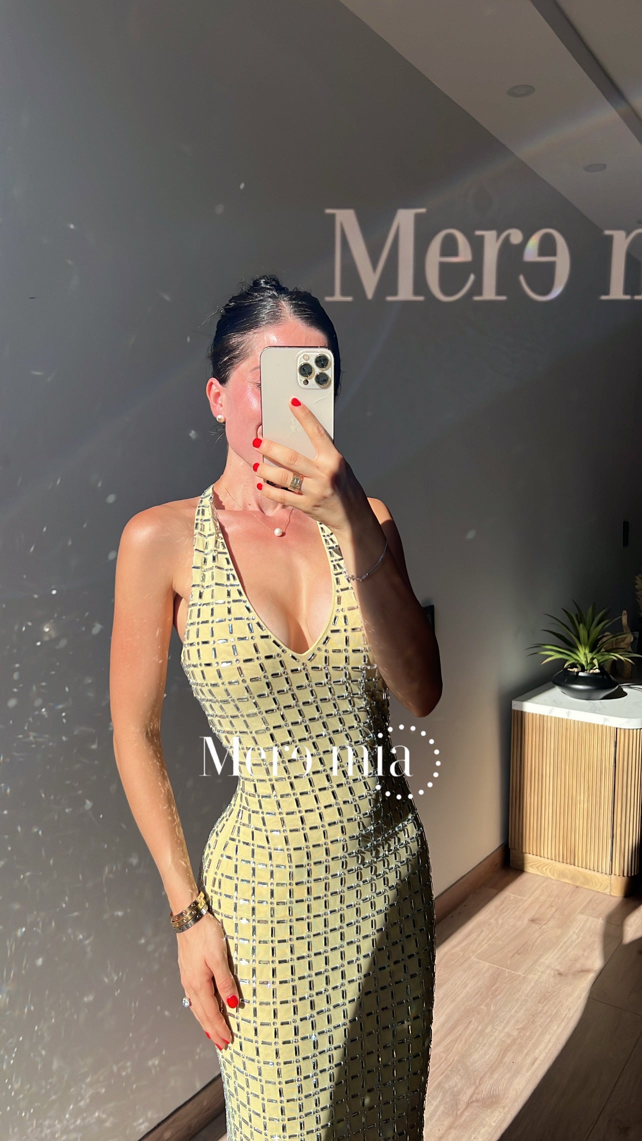 Vestido am halter cuad