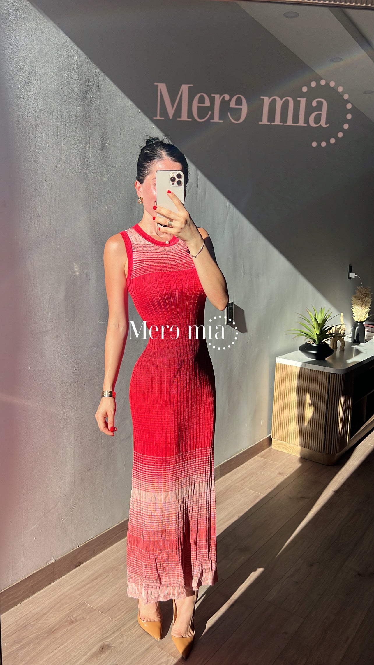 Vestido colores rojo