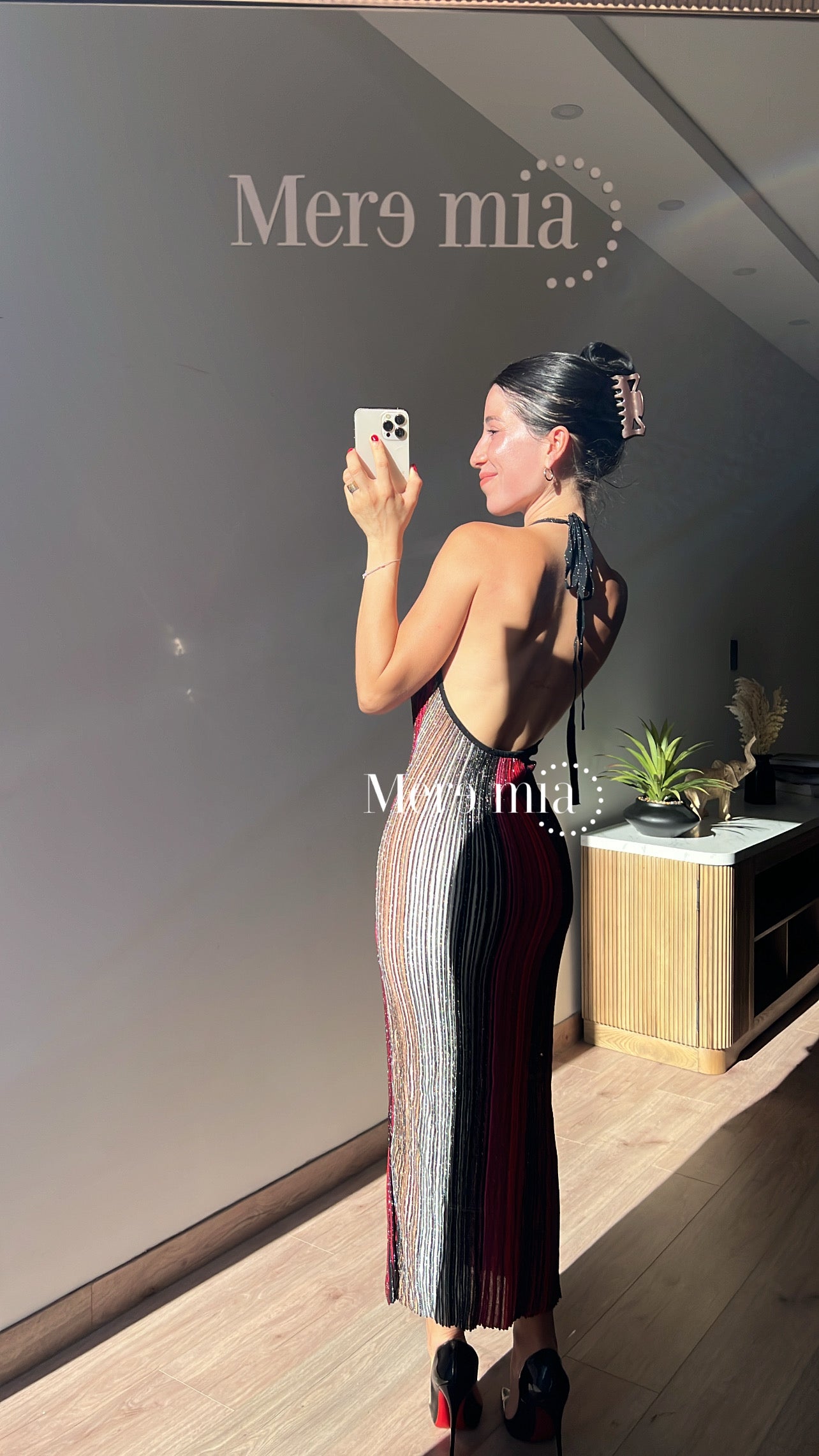 Vestido colores rojo rayas V