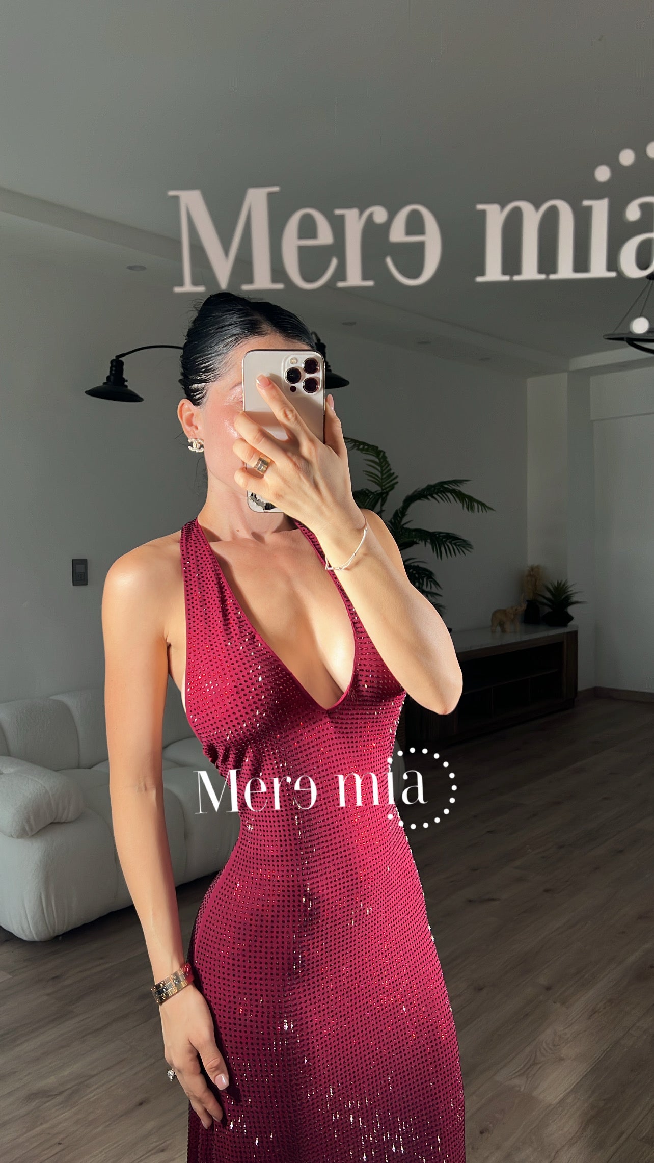 Vestido tinto espalda