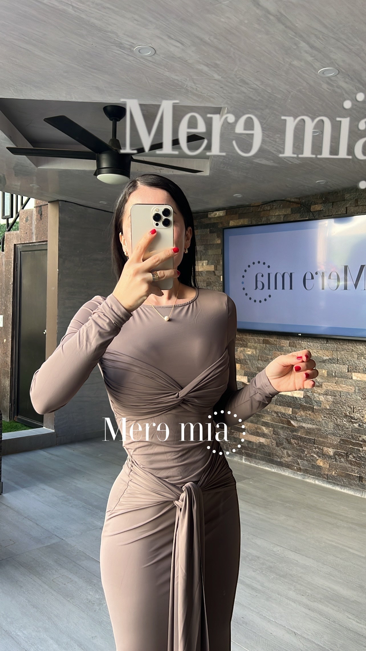 Vestido moka nudo