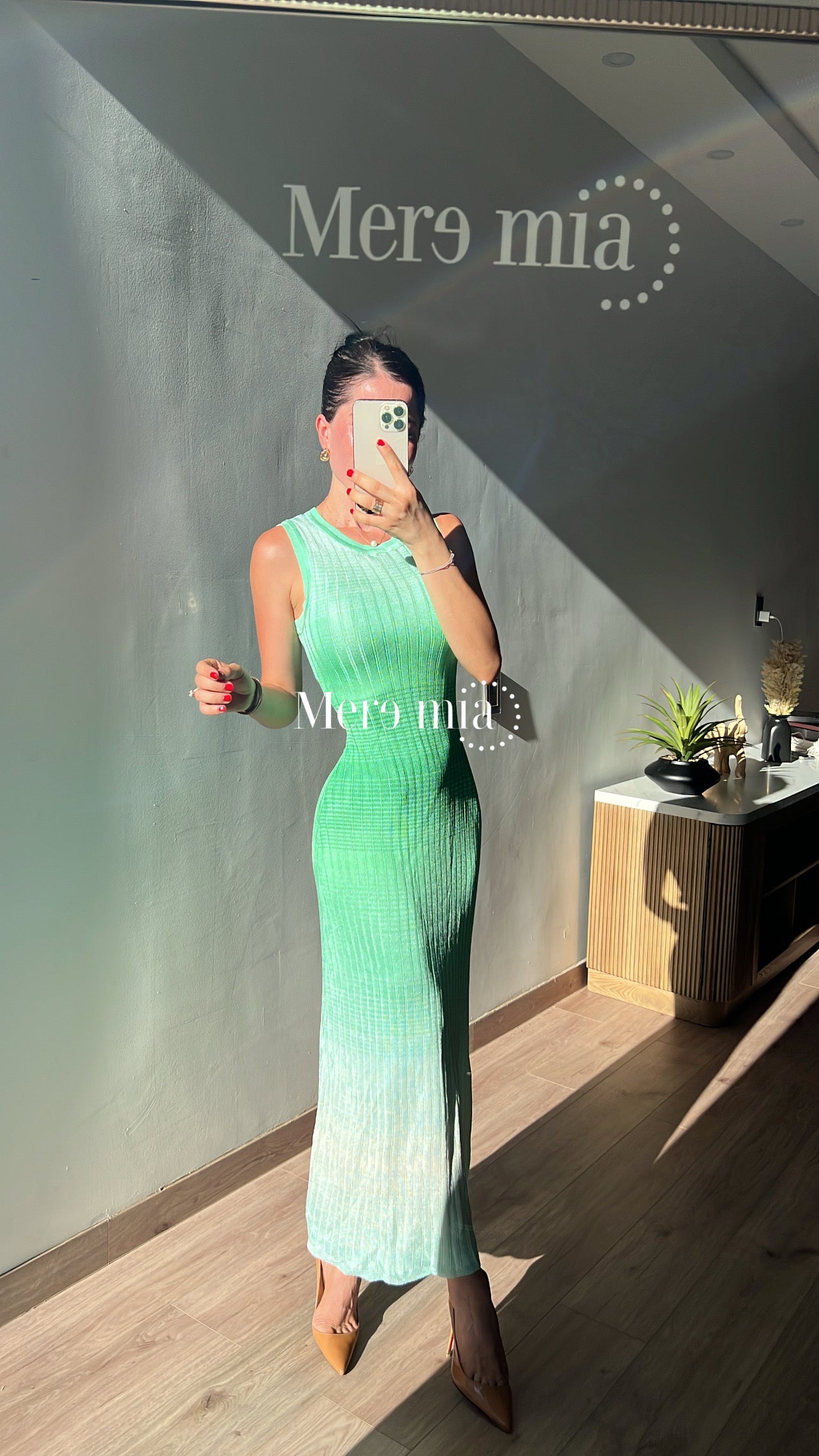 Vestido colores verde