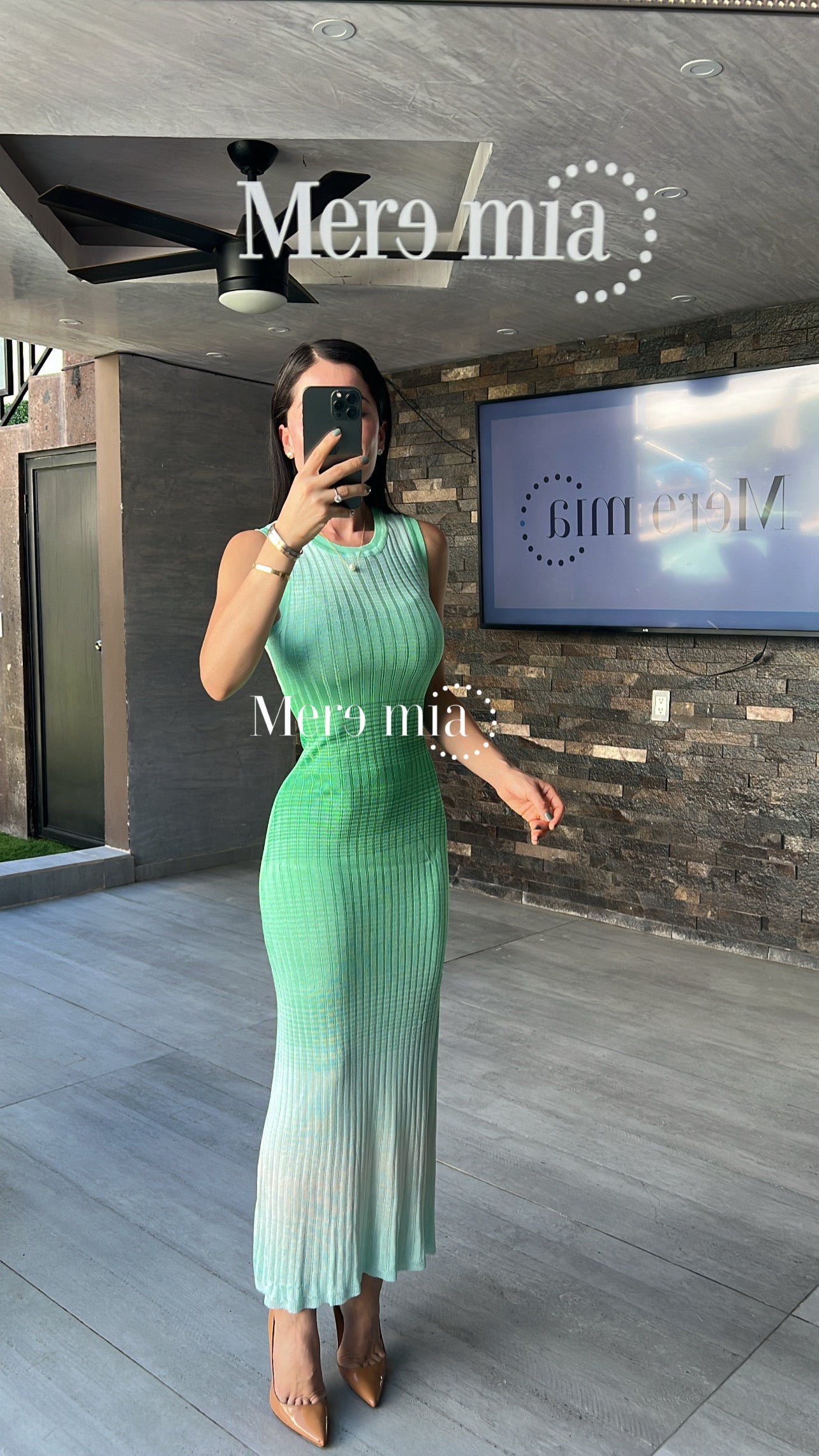 Vestido colores verde