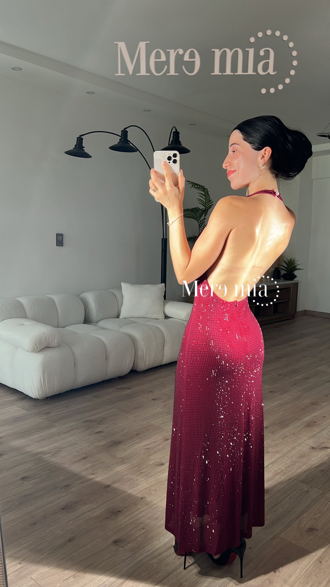 Vestido tinto espalda