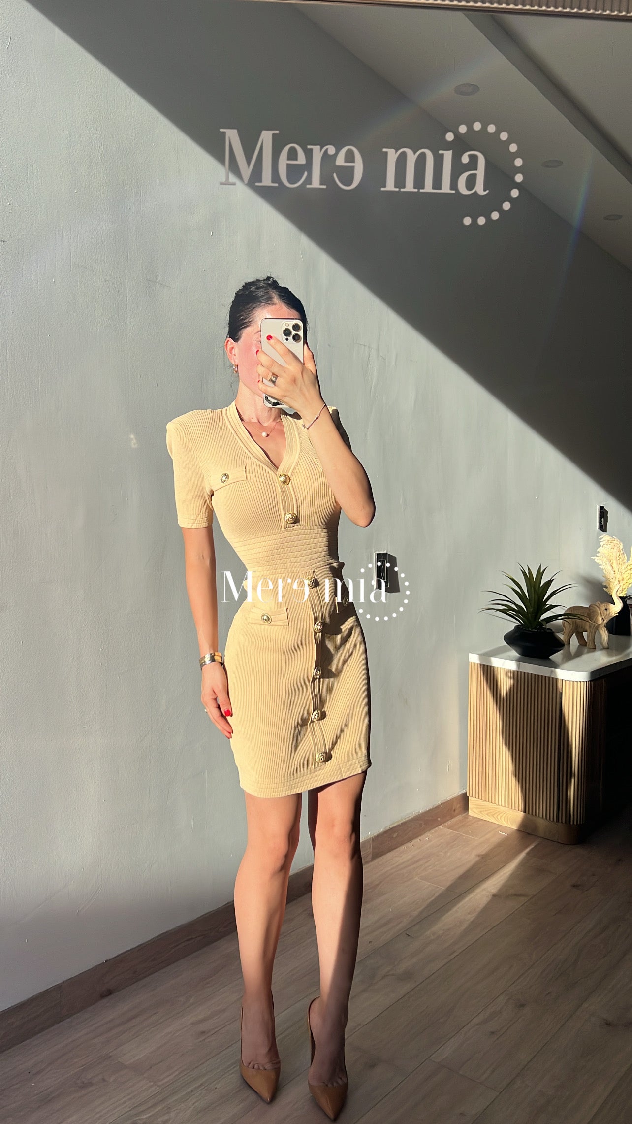 Vestido coff botones V
