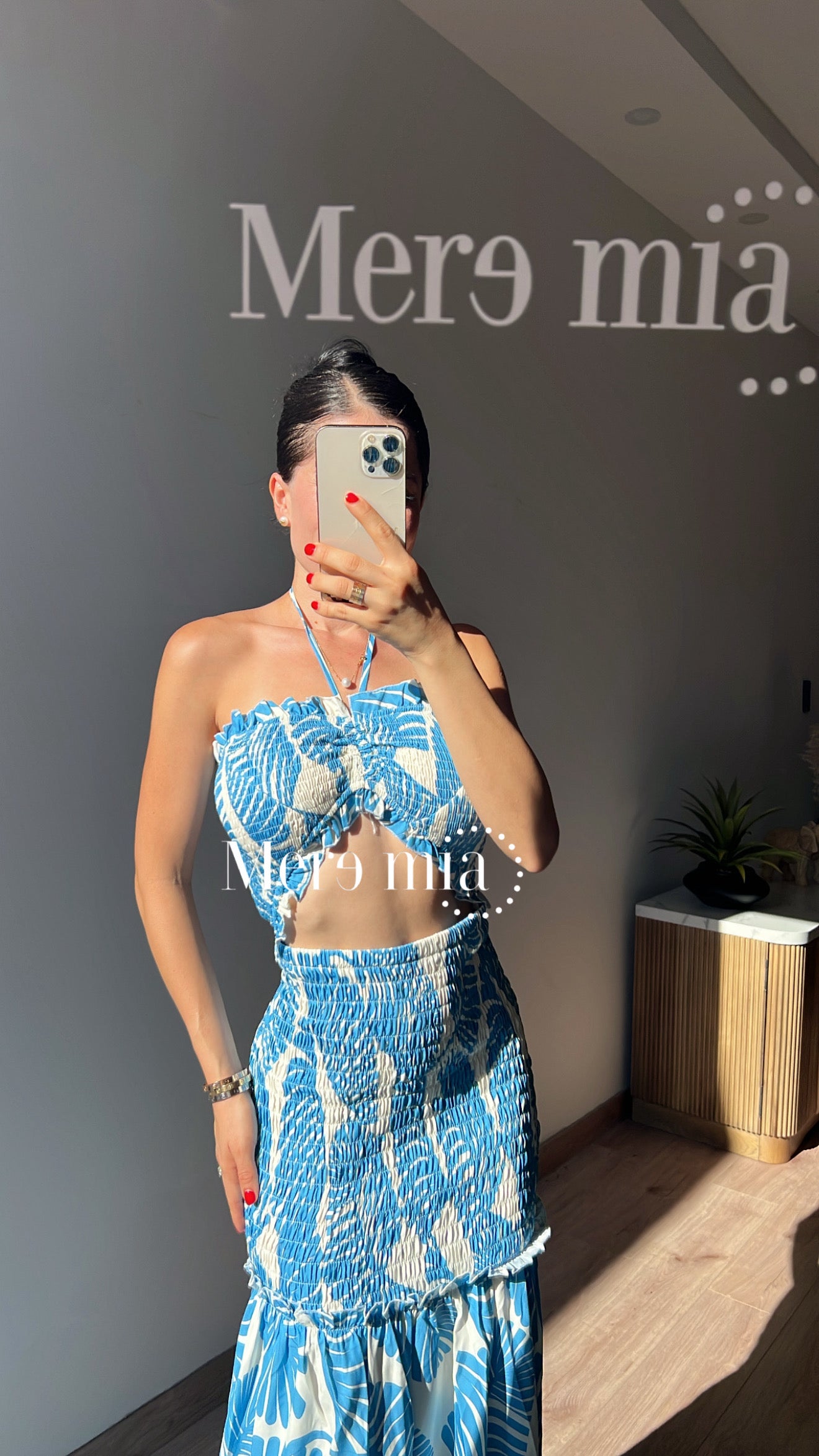 Vestido azul estamp