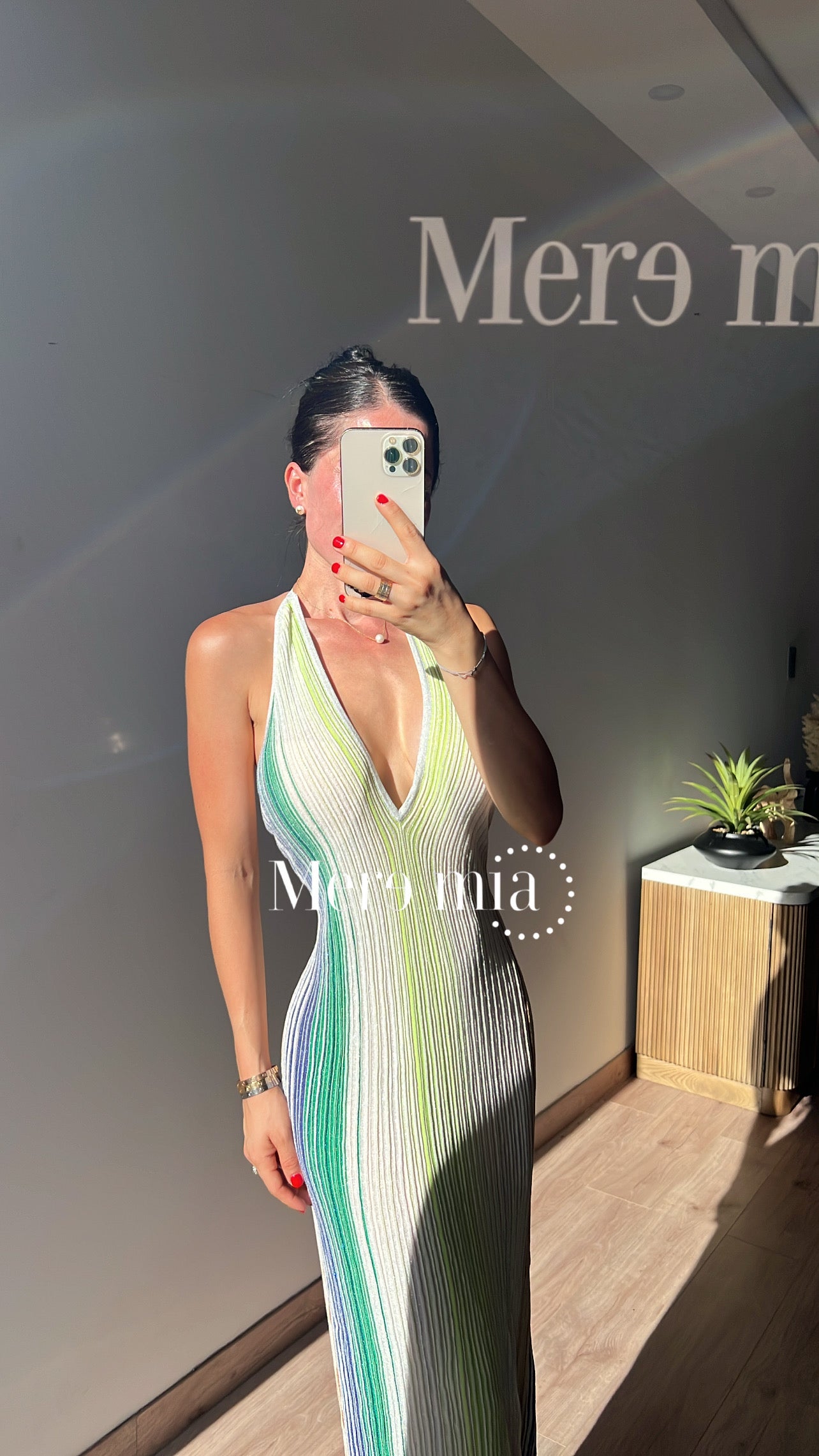 Vestido colores verde V