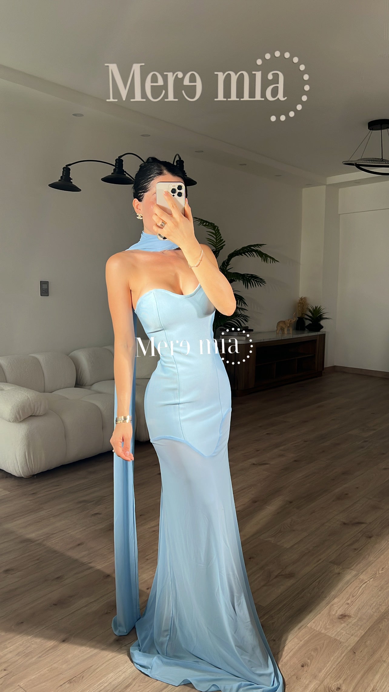 Vestido azul strapp