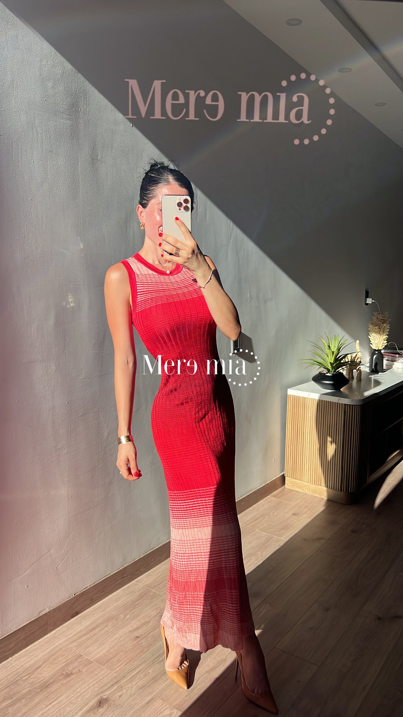 Vestido colores rojo