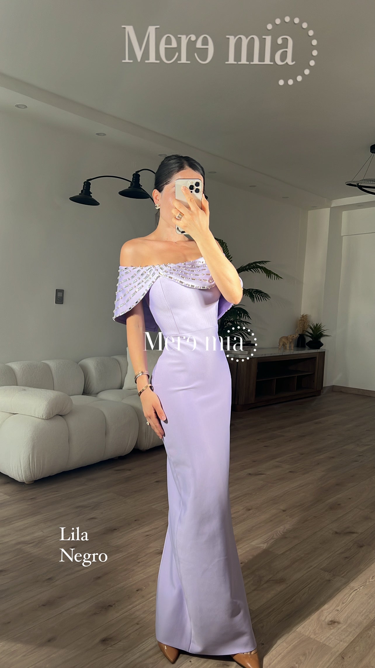 Vestido lila plata olan
