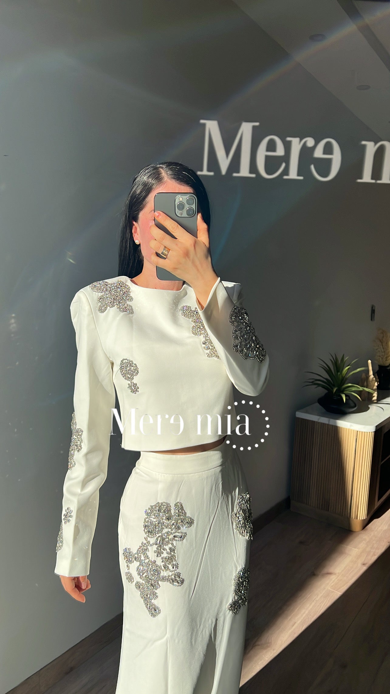 Conjunto blanco apl plata