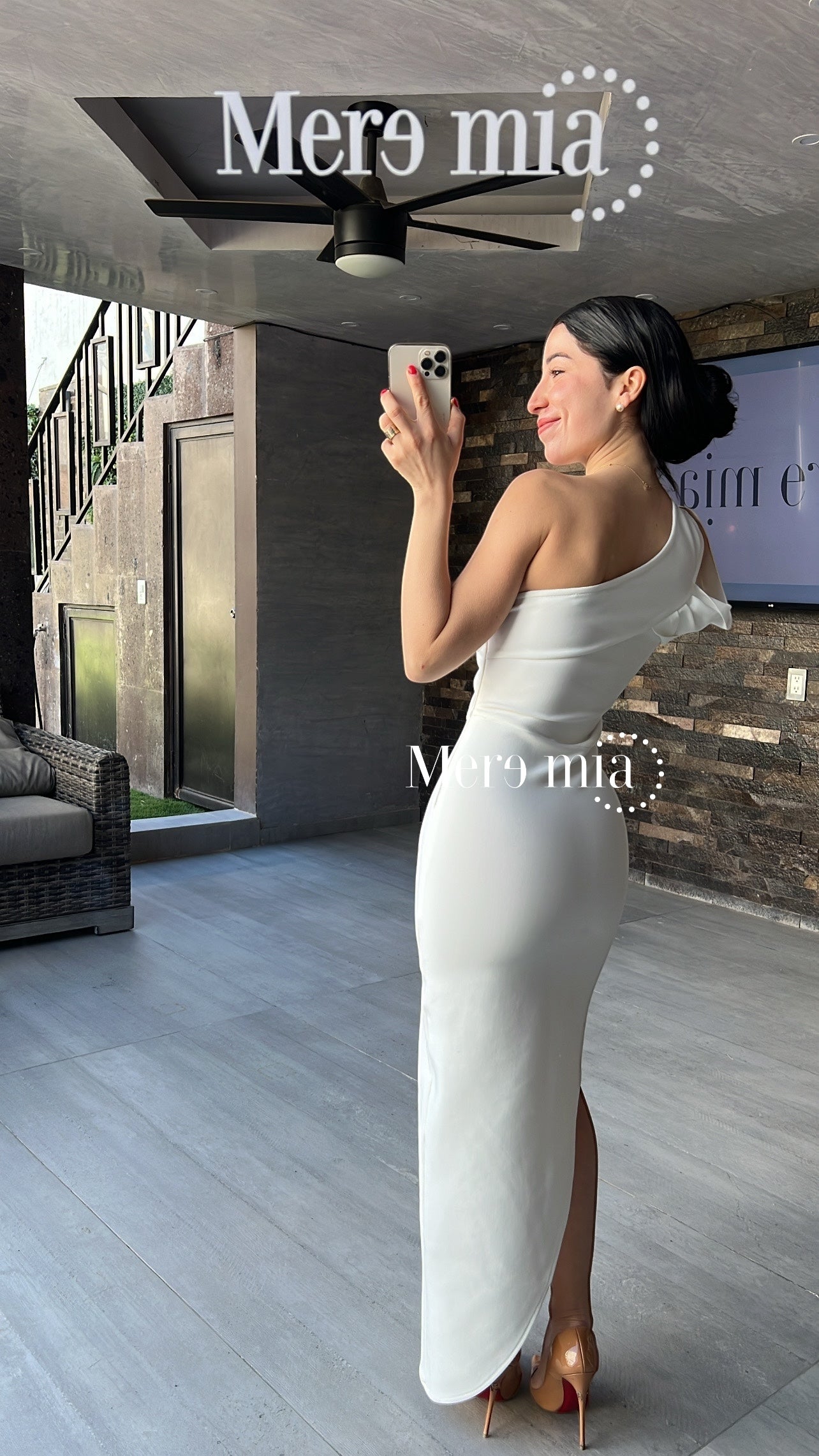 Vestido blanco hombro