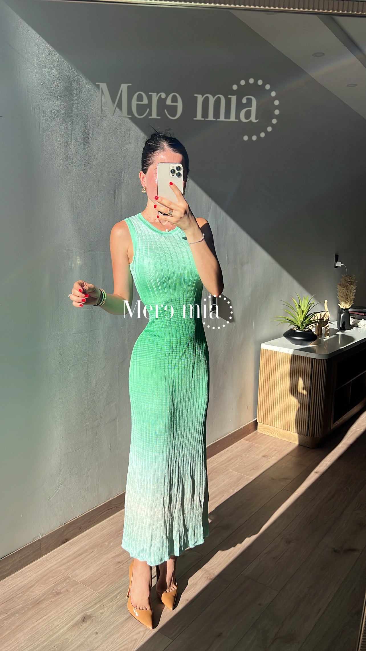 Vestido colores verde