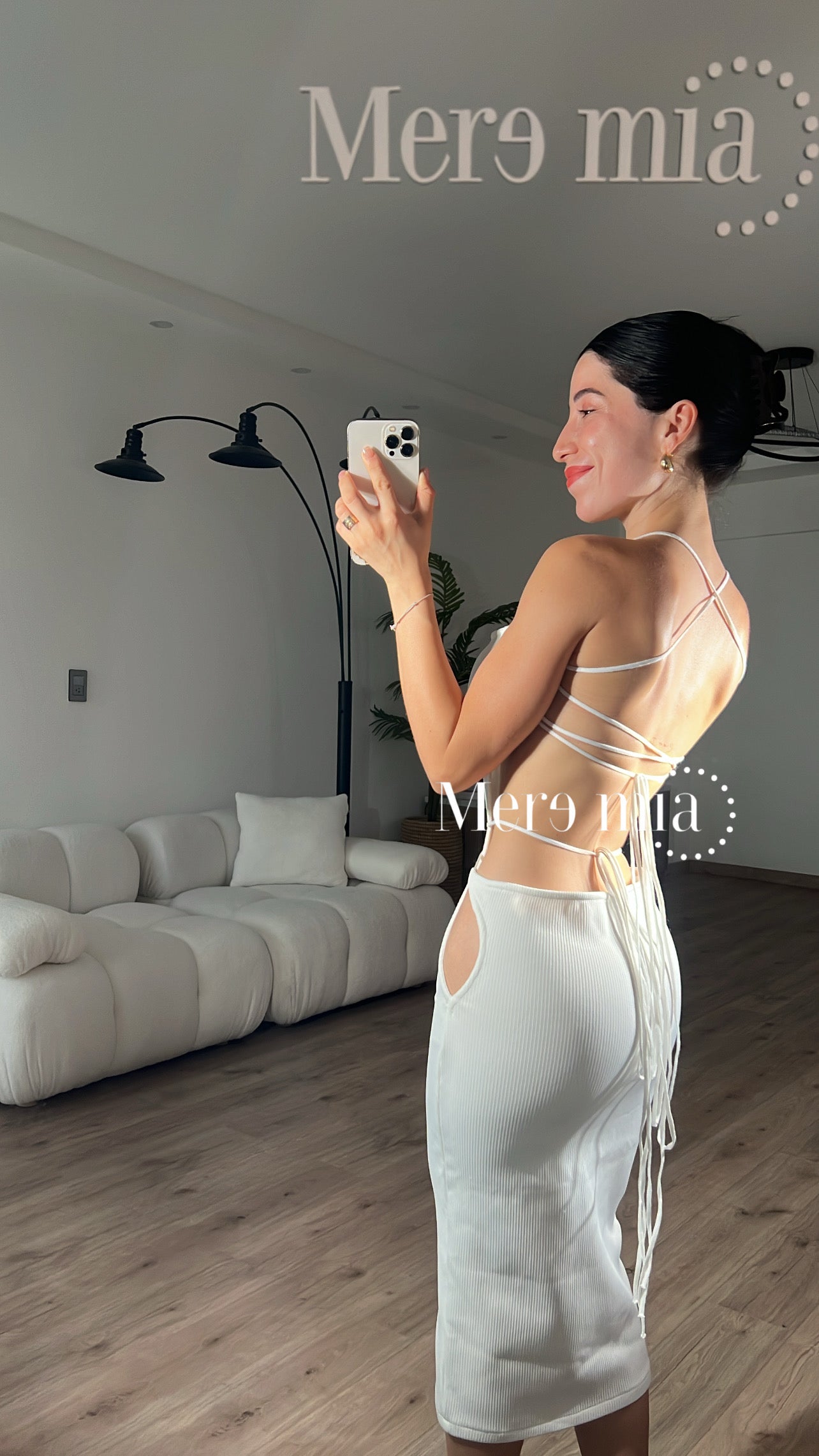 Vestido blanco flor espalda