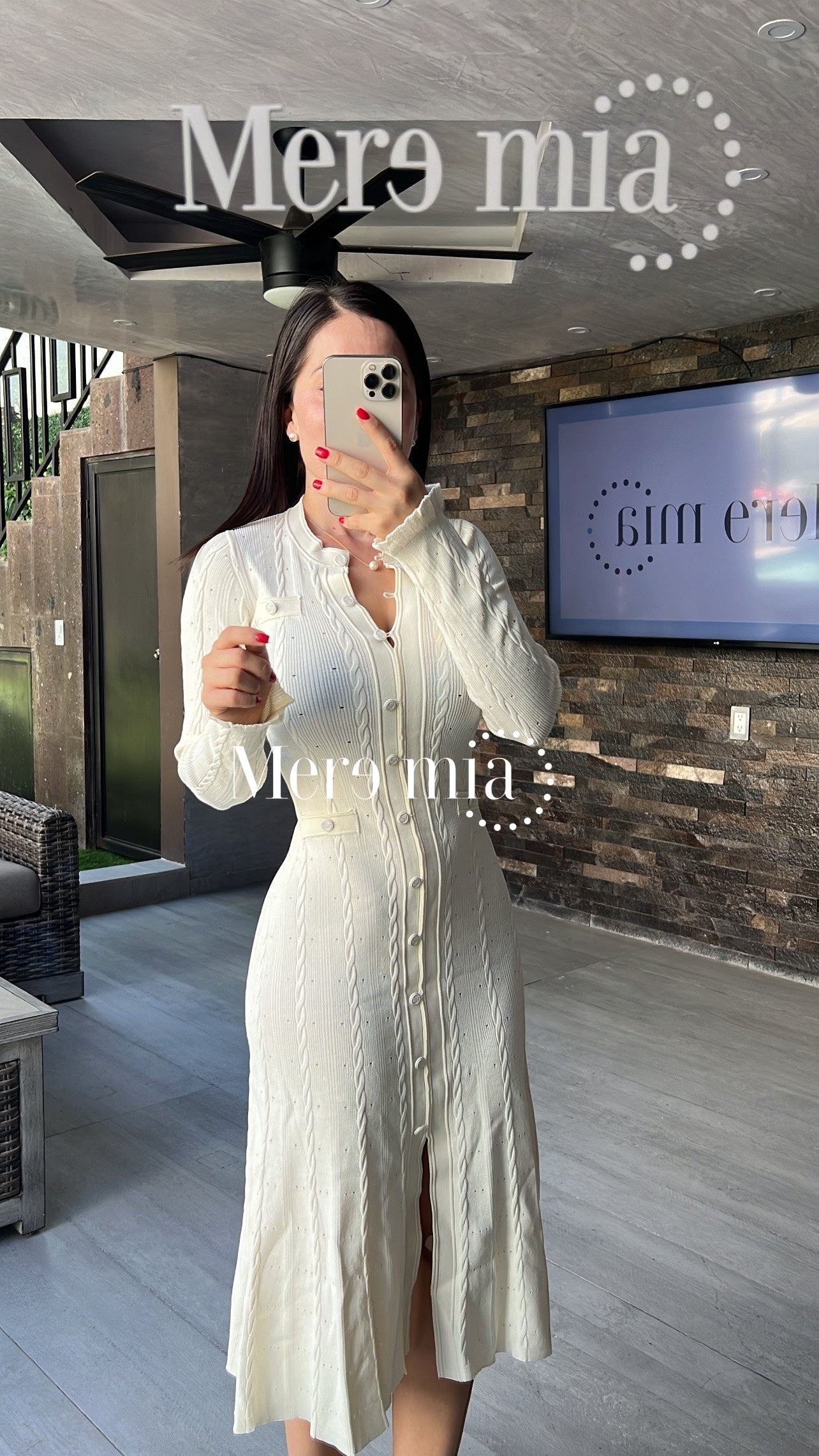 Vestido ivory olanes ab