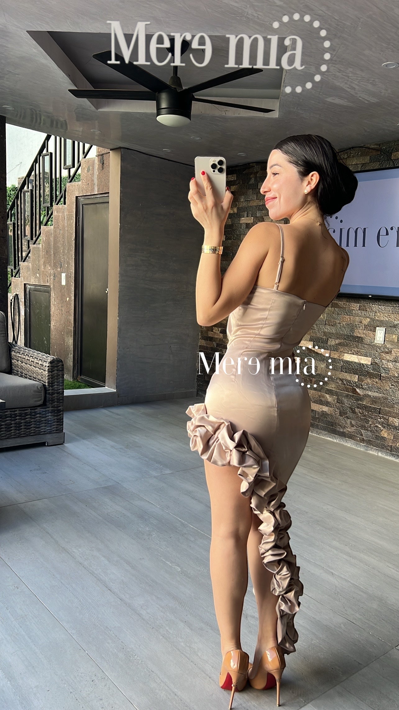 Vestido beige escarola as