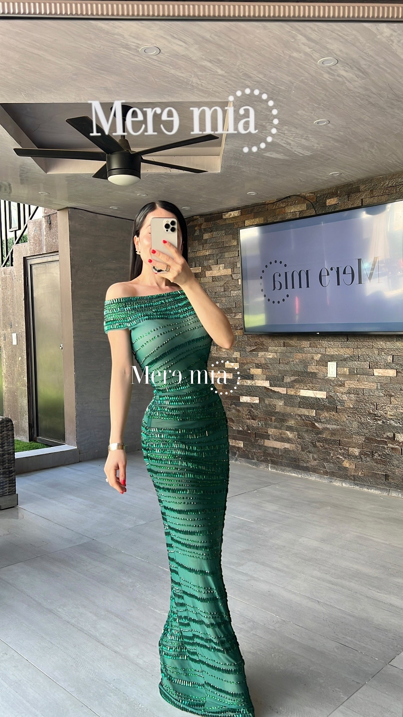 Vestido verde apl