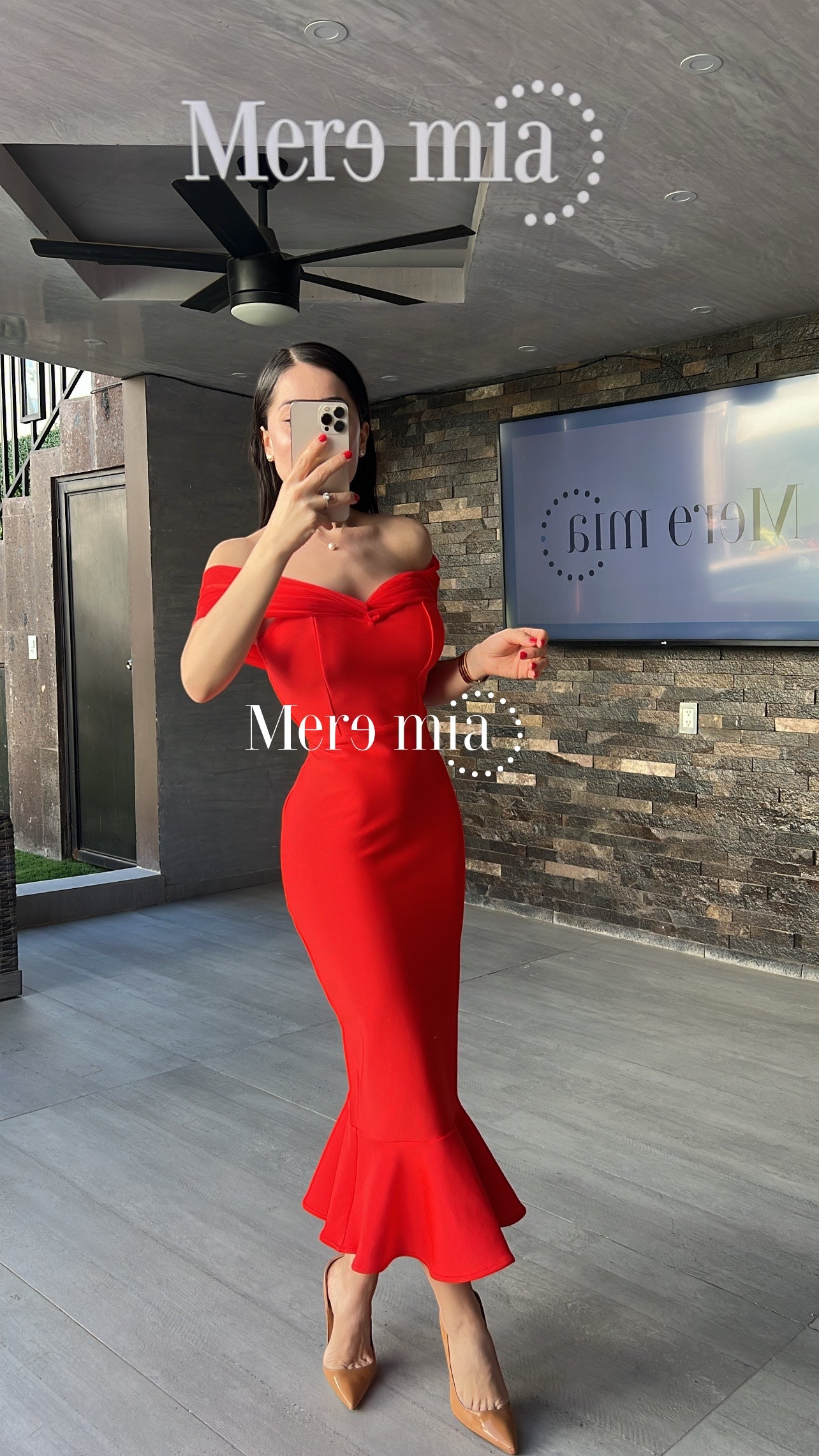 Vestido rojo tul