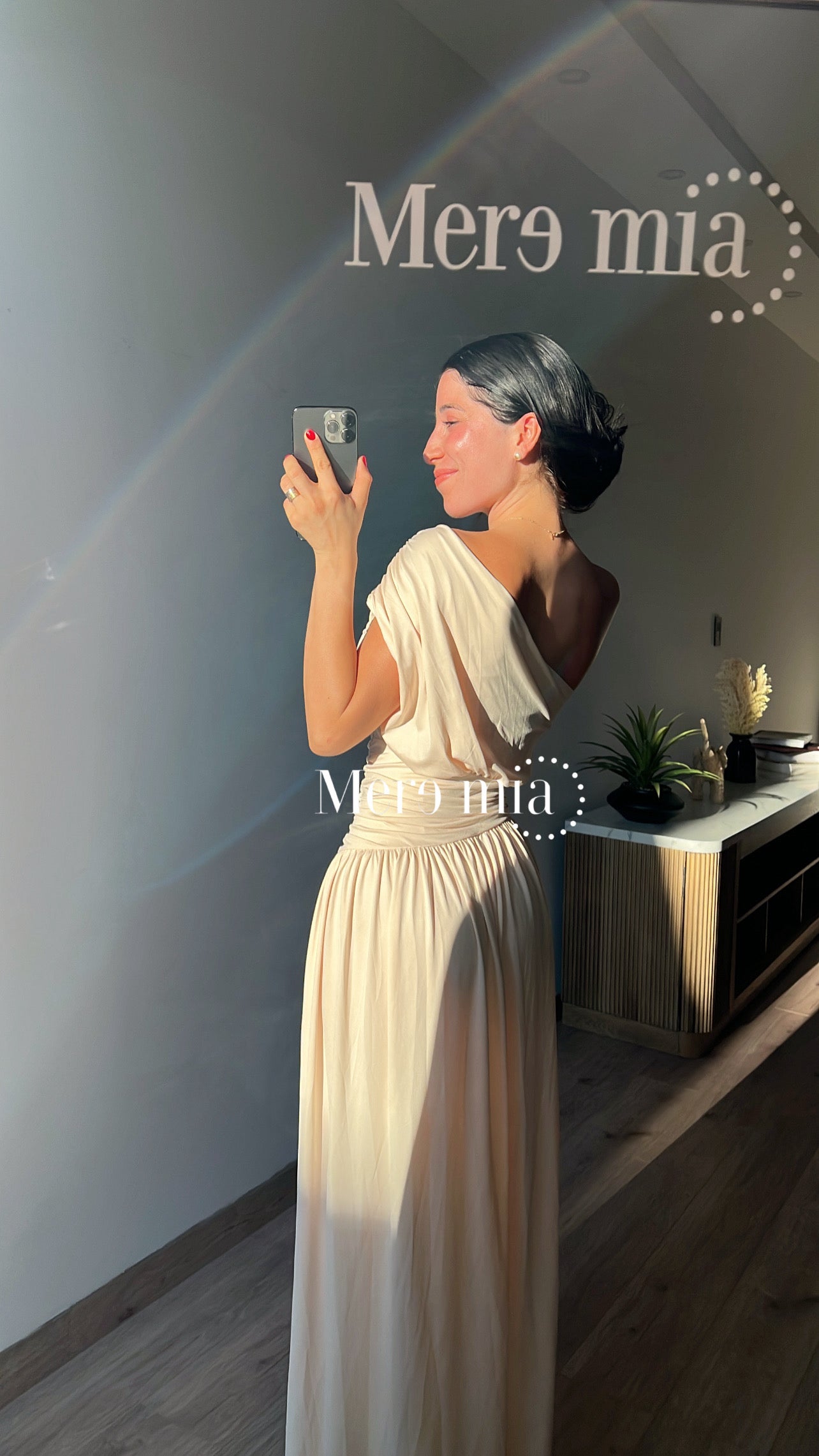 Vestido plisado olanes