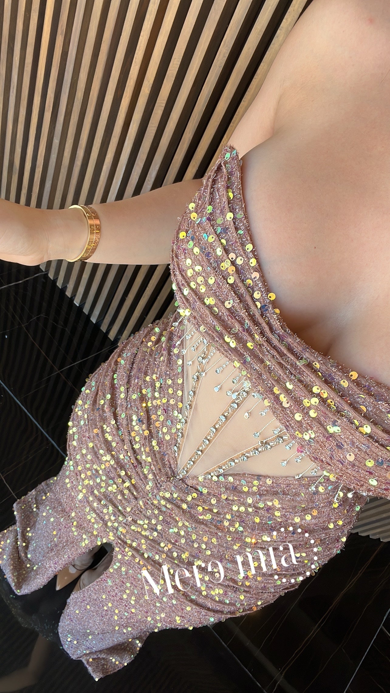 Vestido beige lent