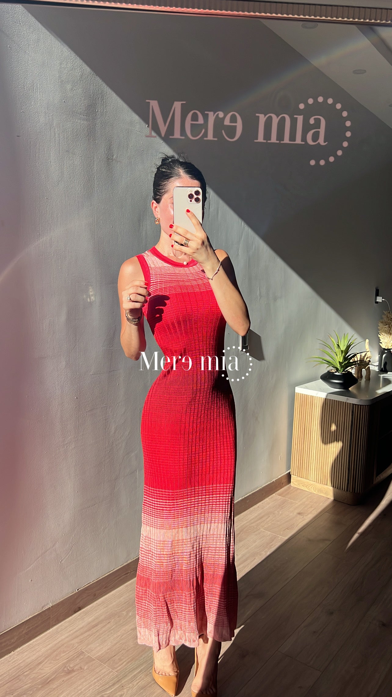 Vestido colores rojo