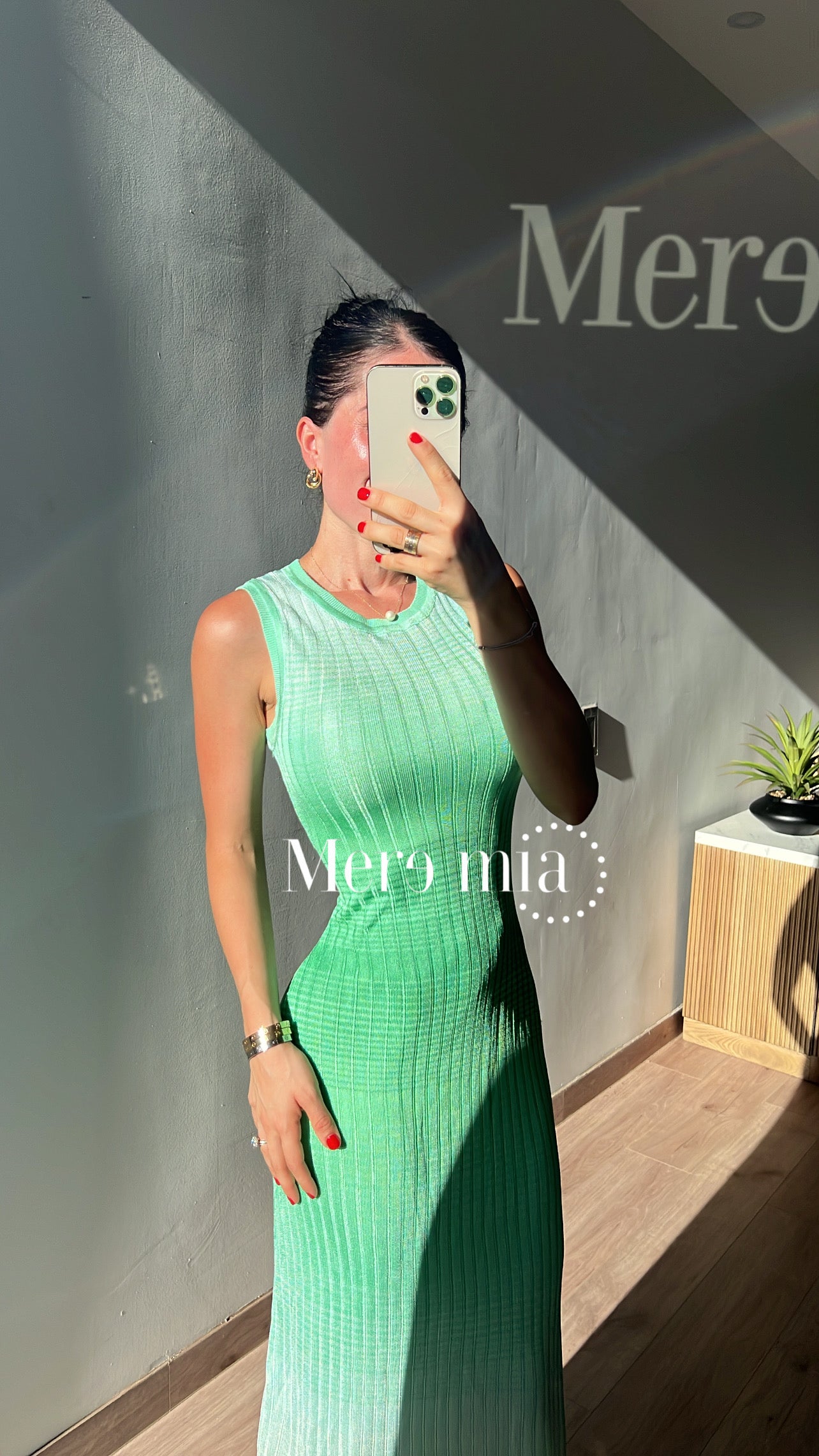 Vestido colores verde