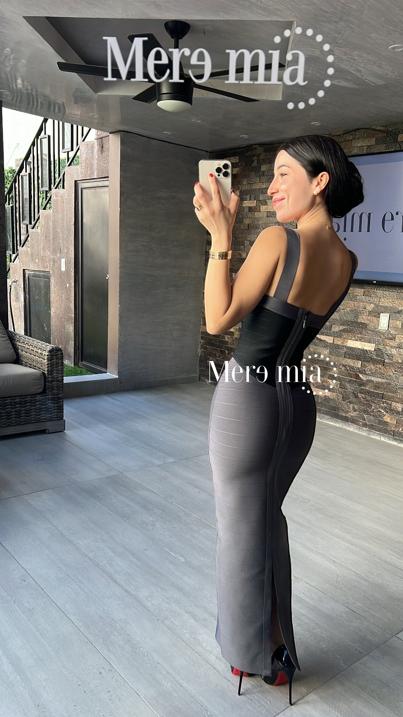 Vestido rayas gris obs