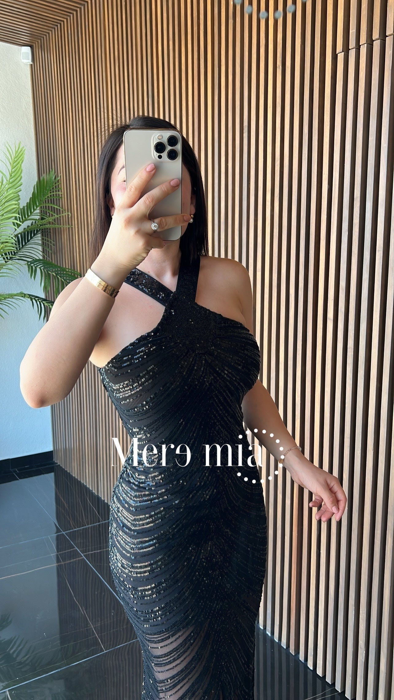 Vestido negro lent largo