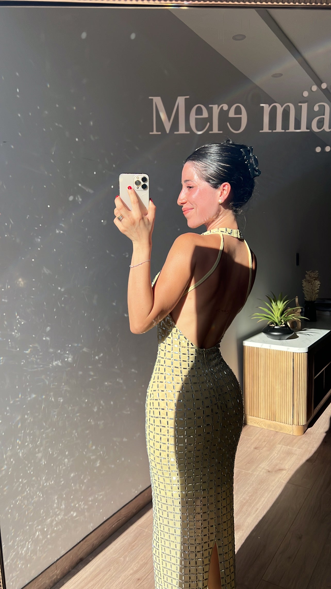 Vestido am halter cuad