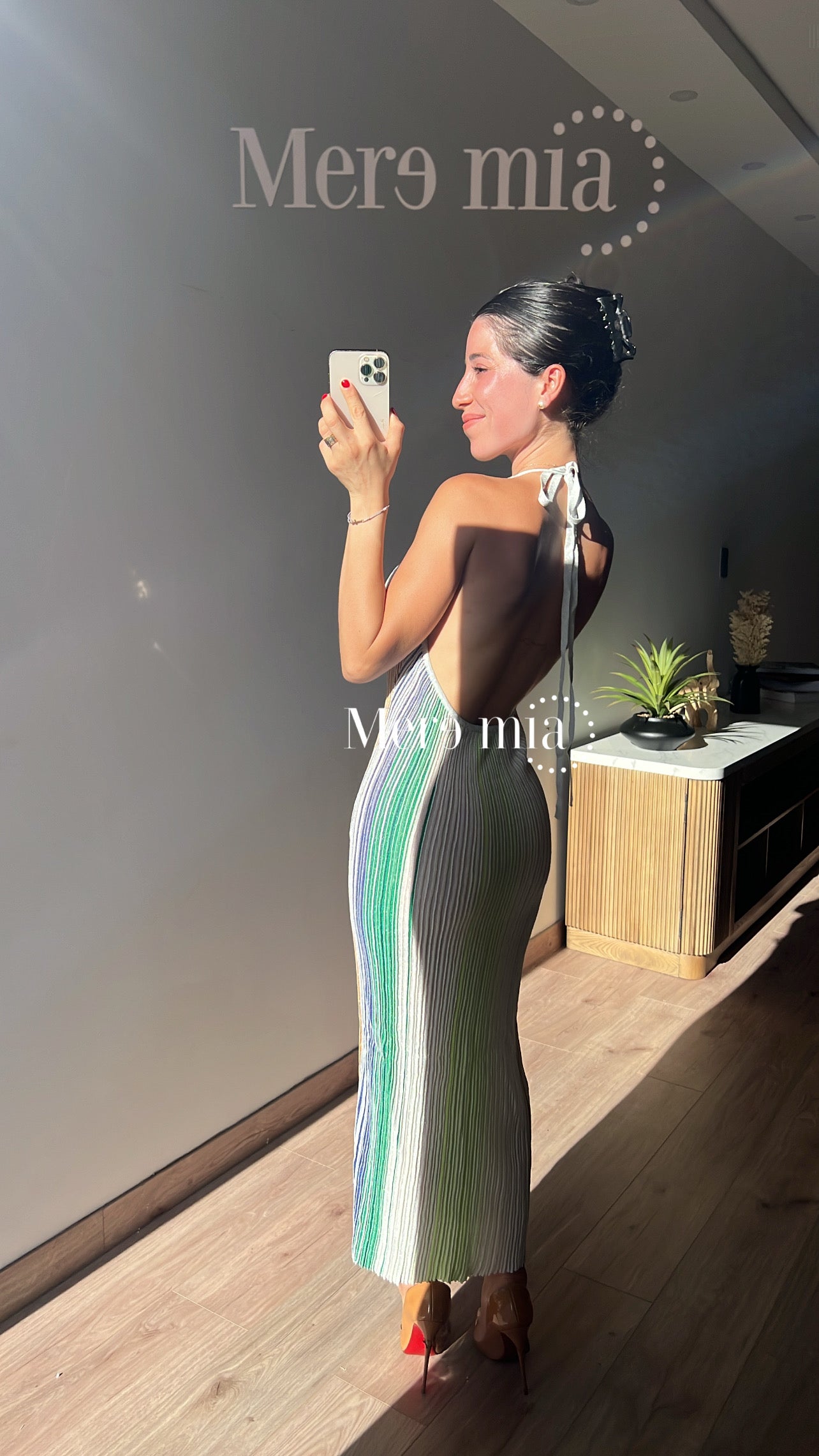 Vestido colores verde V