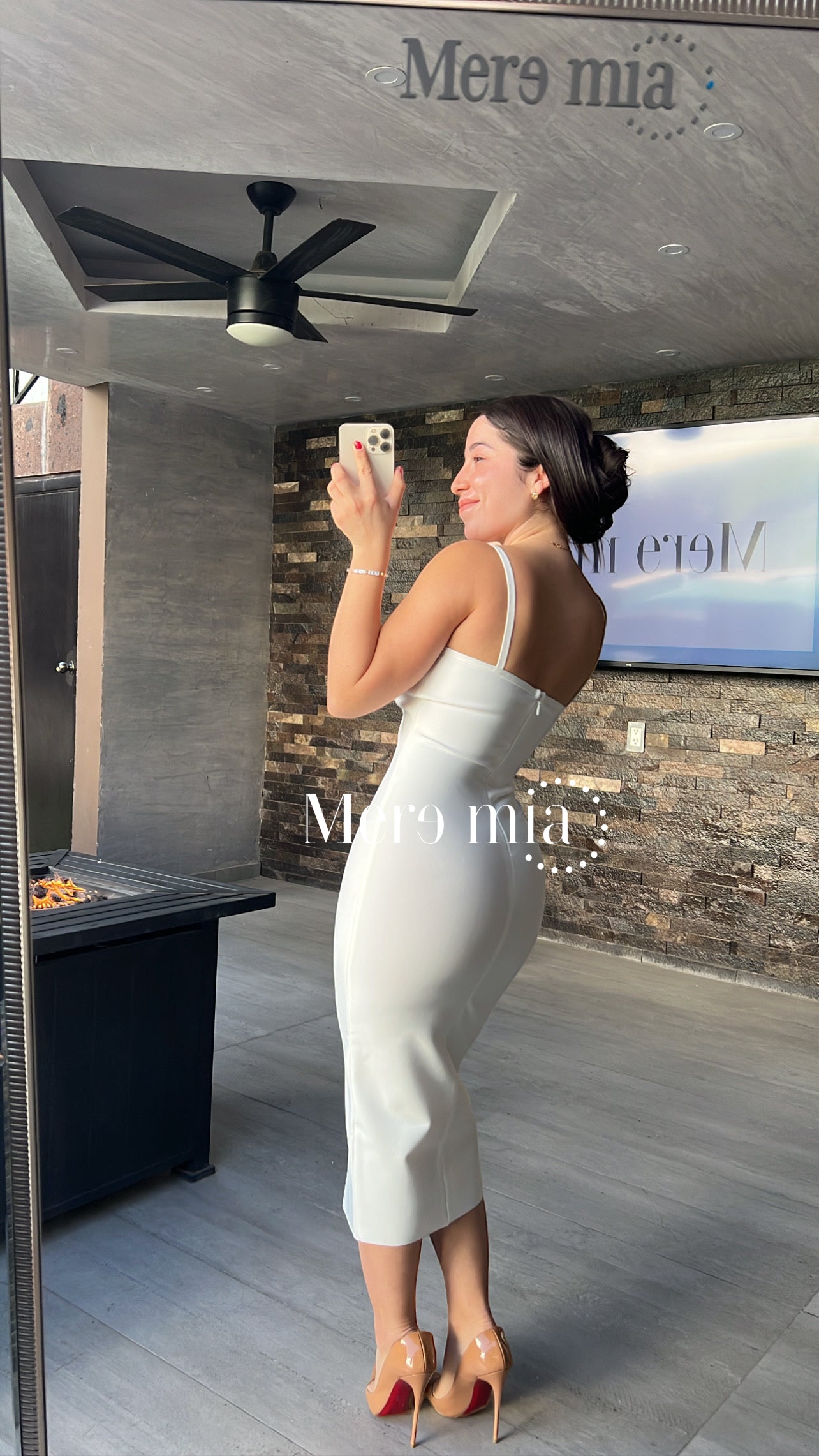 Vestido blanco bandage liso