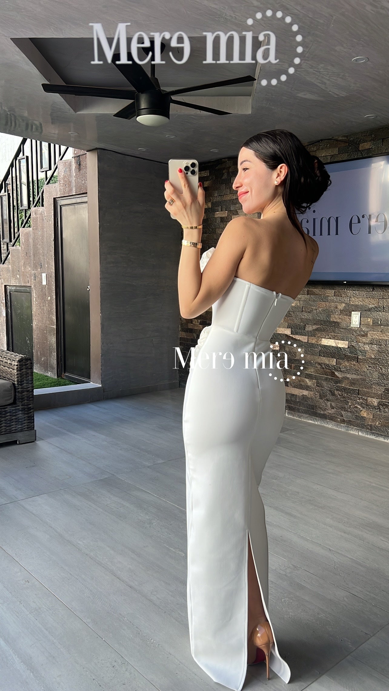 Vestido blanco flores strapp
