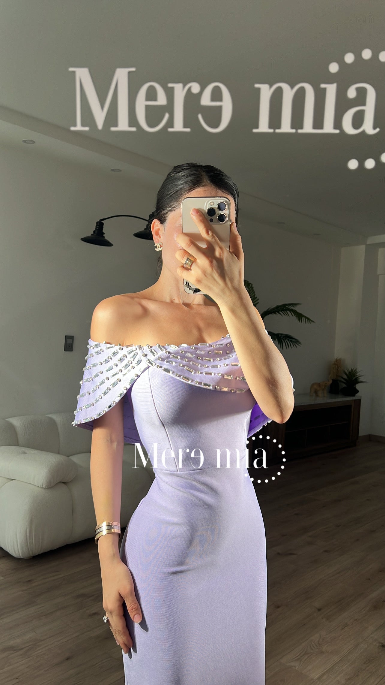 Vestido lila plata olan