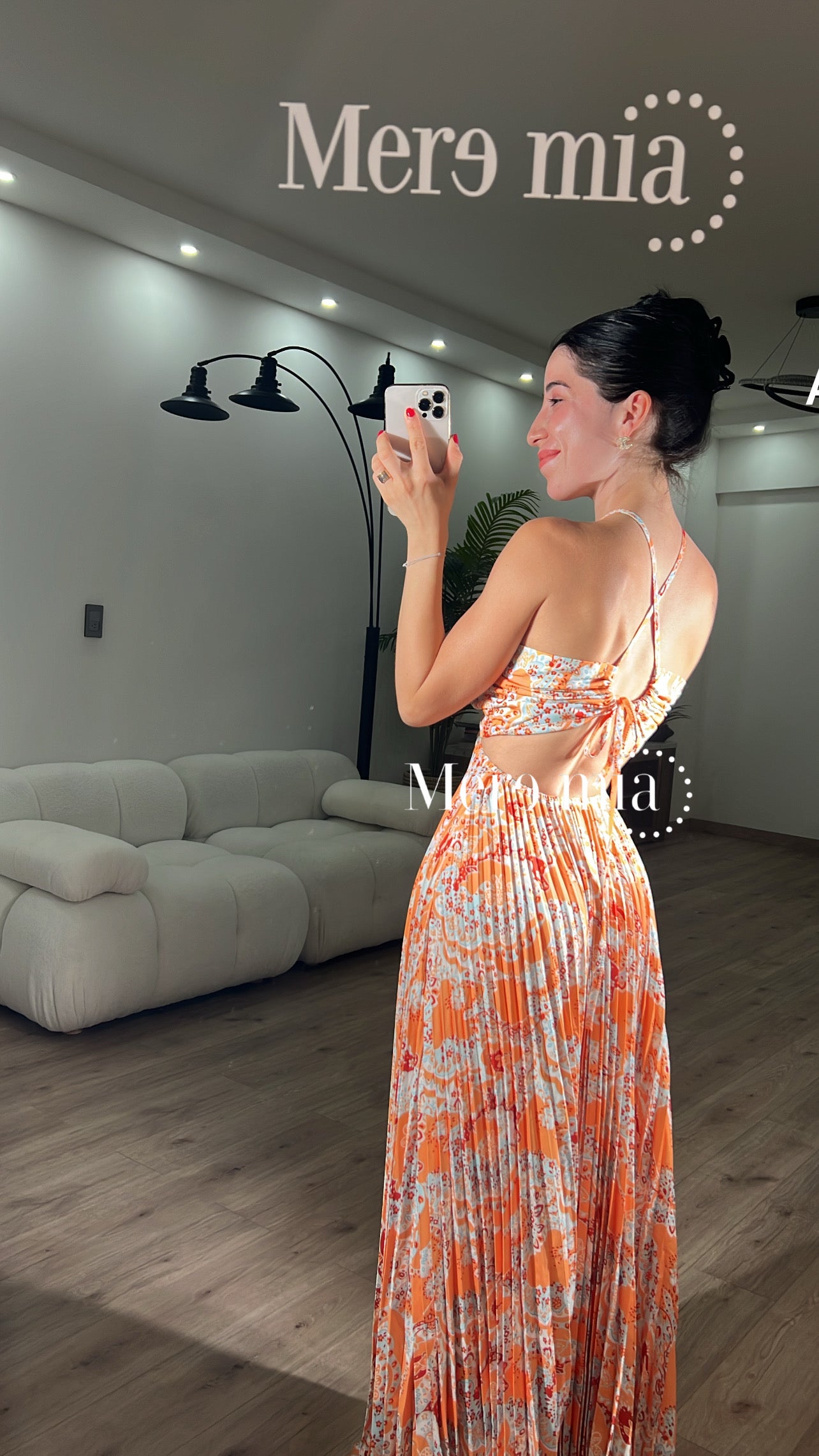 Vestido plisado tablones