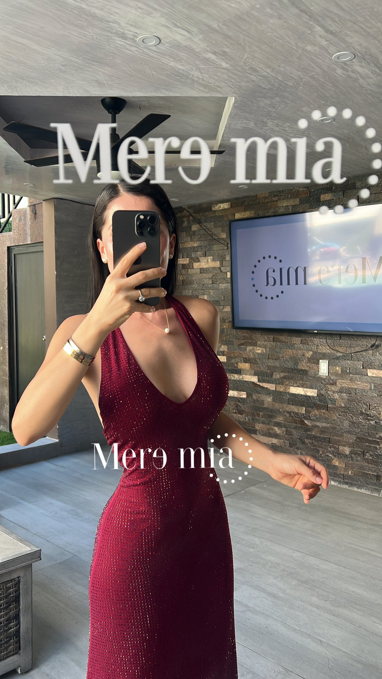 Vestido tinto espalda