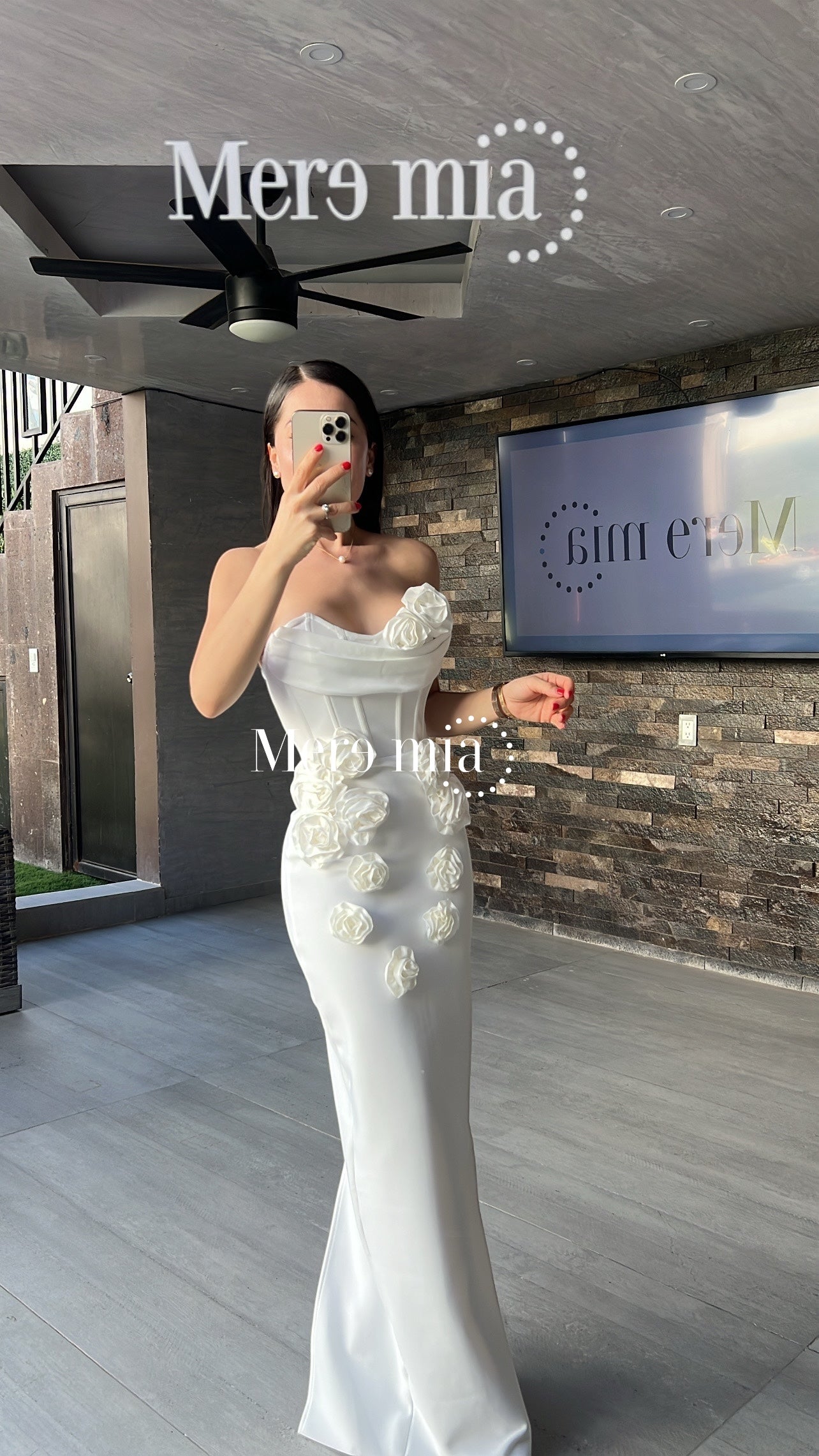 Vestido blanco flores strapp