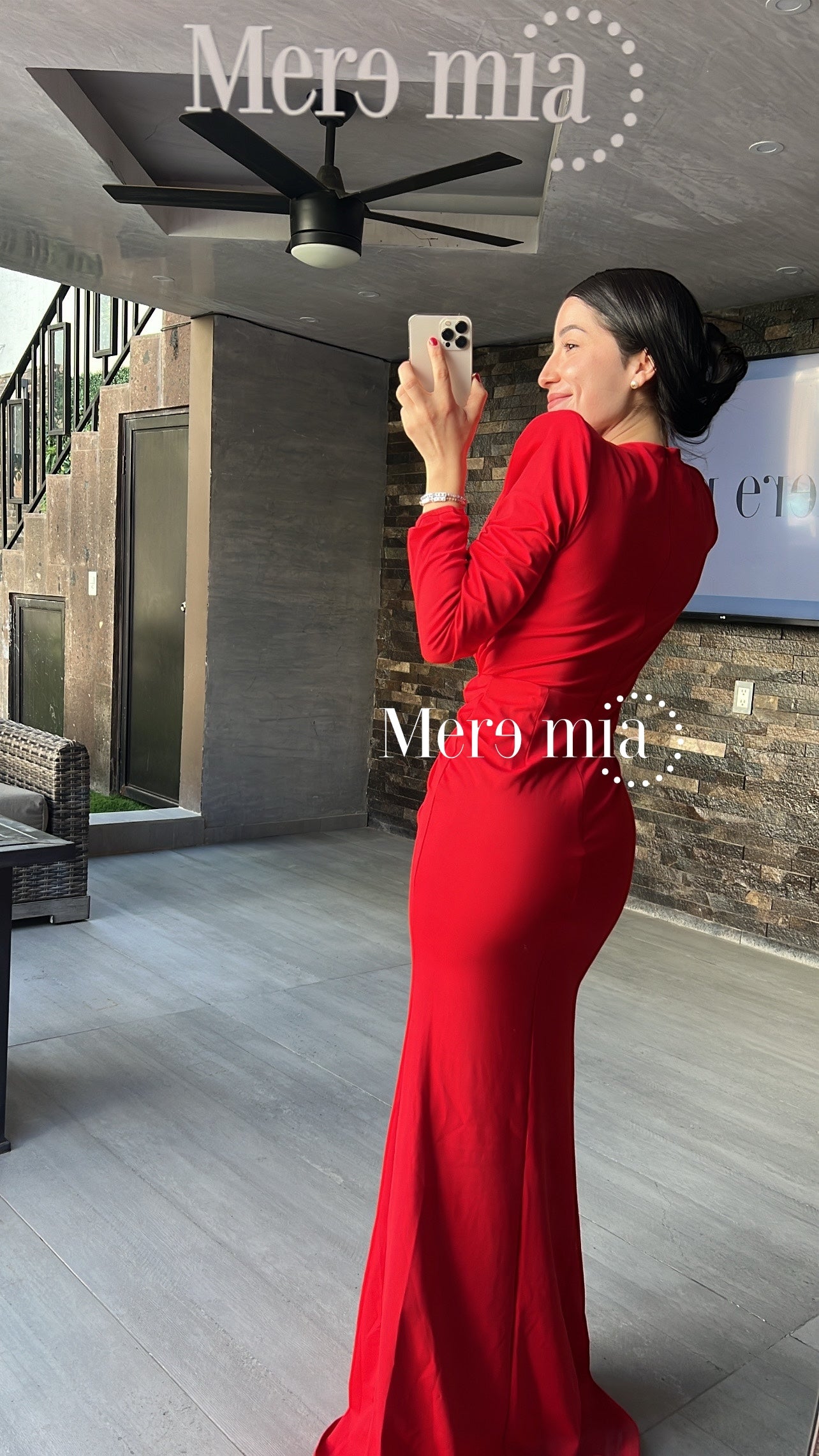 Vestido rojo apl circulo