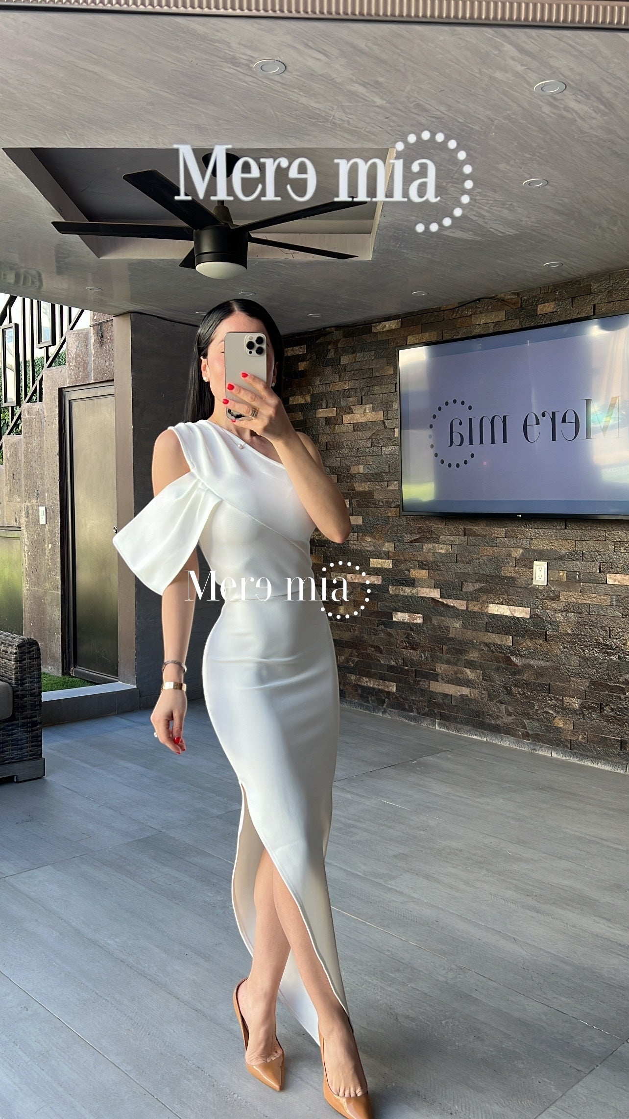 Vestido blanco hombro