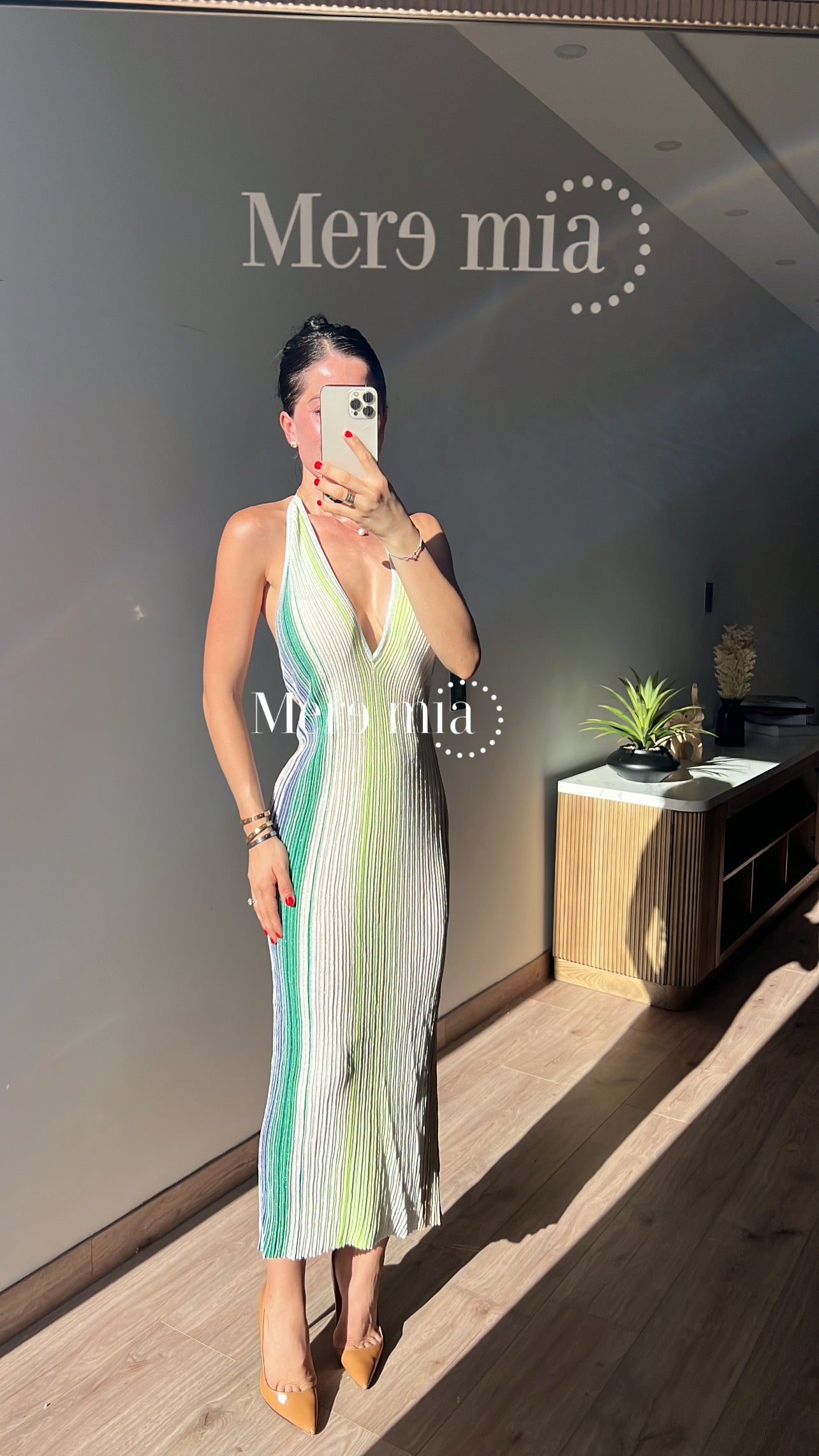 Vestido colores verde V