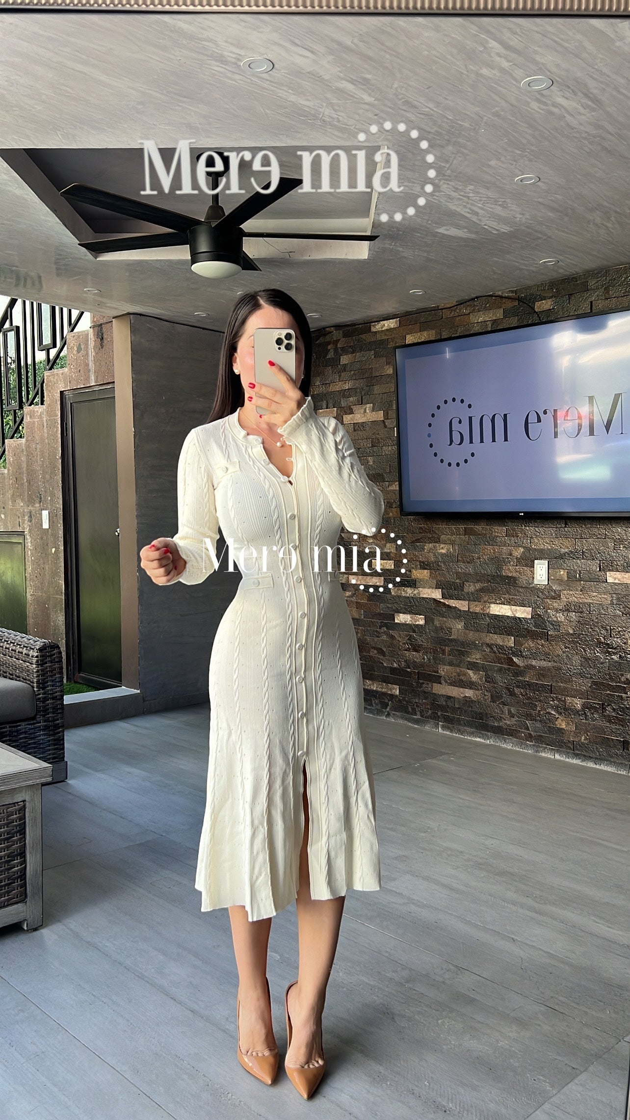 Vestido ivory olanes ab