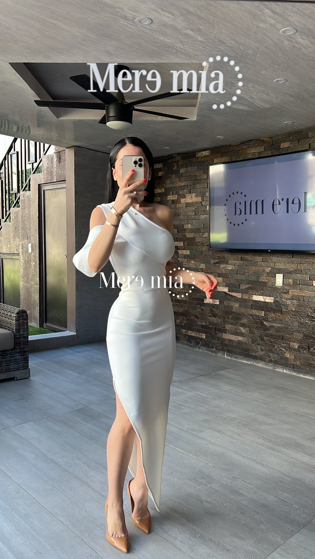 Vestido blanco hombro
