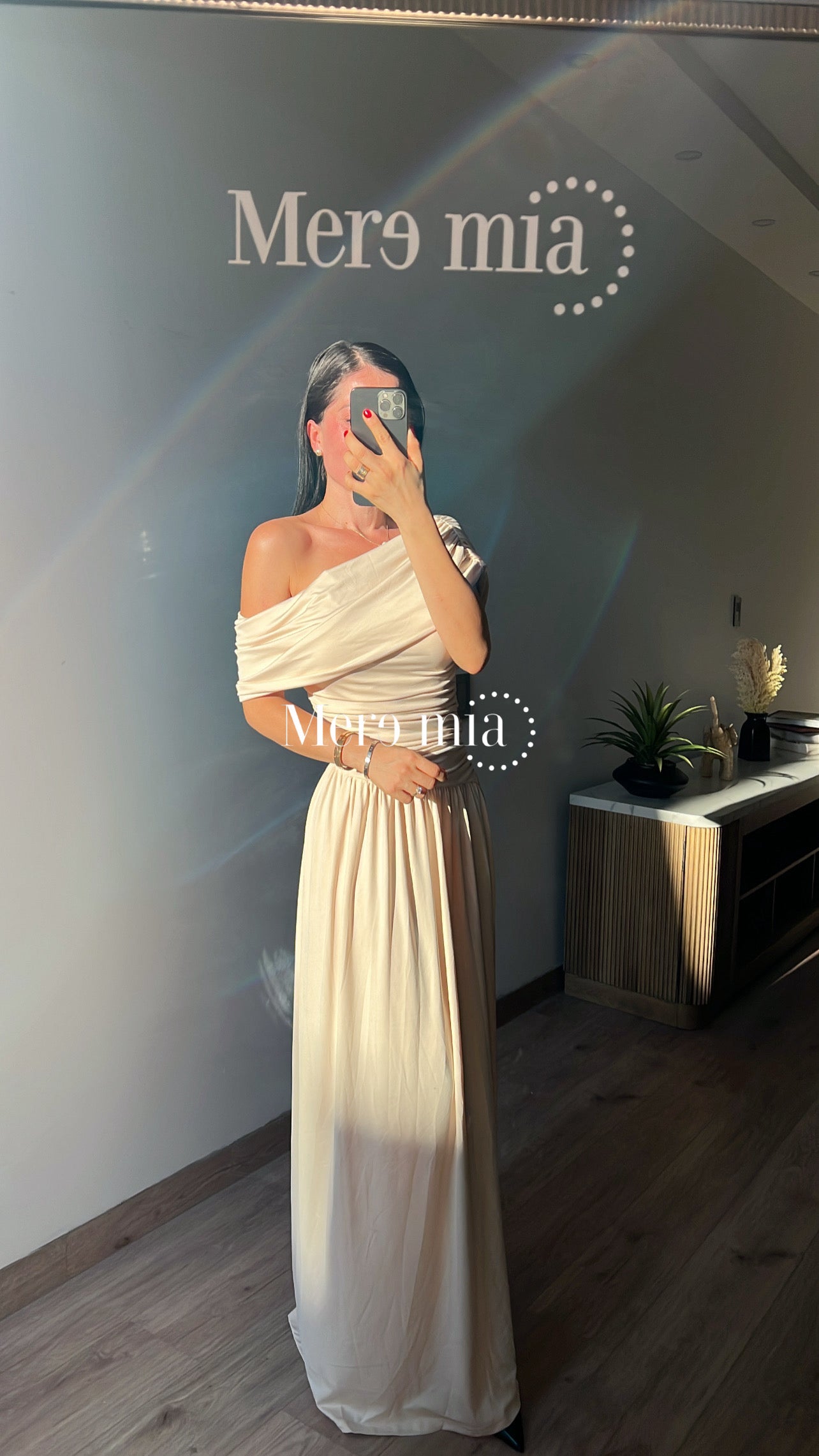 Vestido plisado olanes