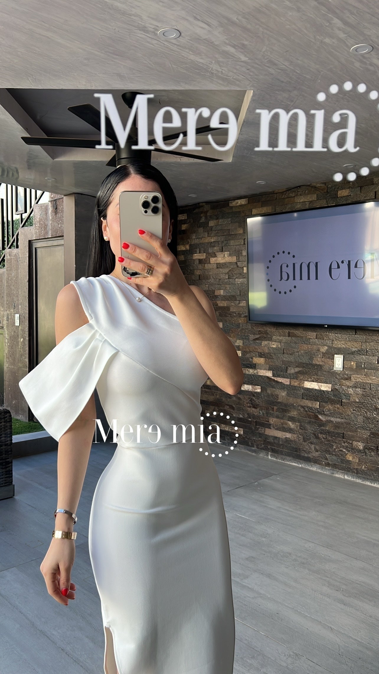 Vestido blanco hombro