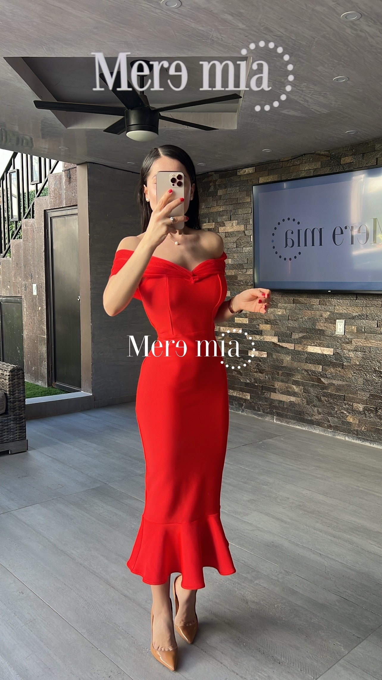 Vestido rojo tul